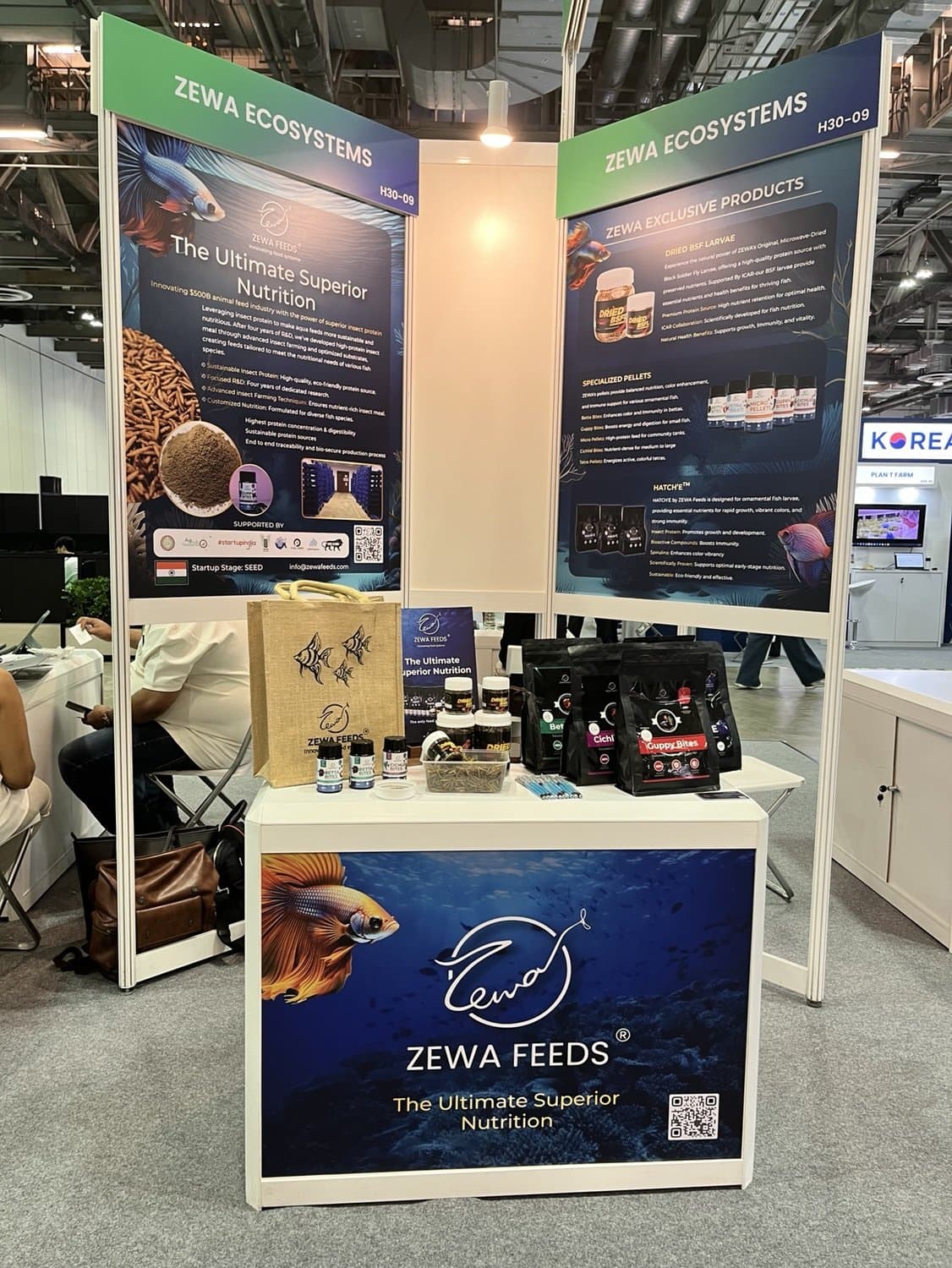 Zewa Feeds stall at an expo