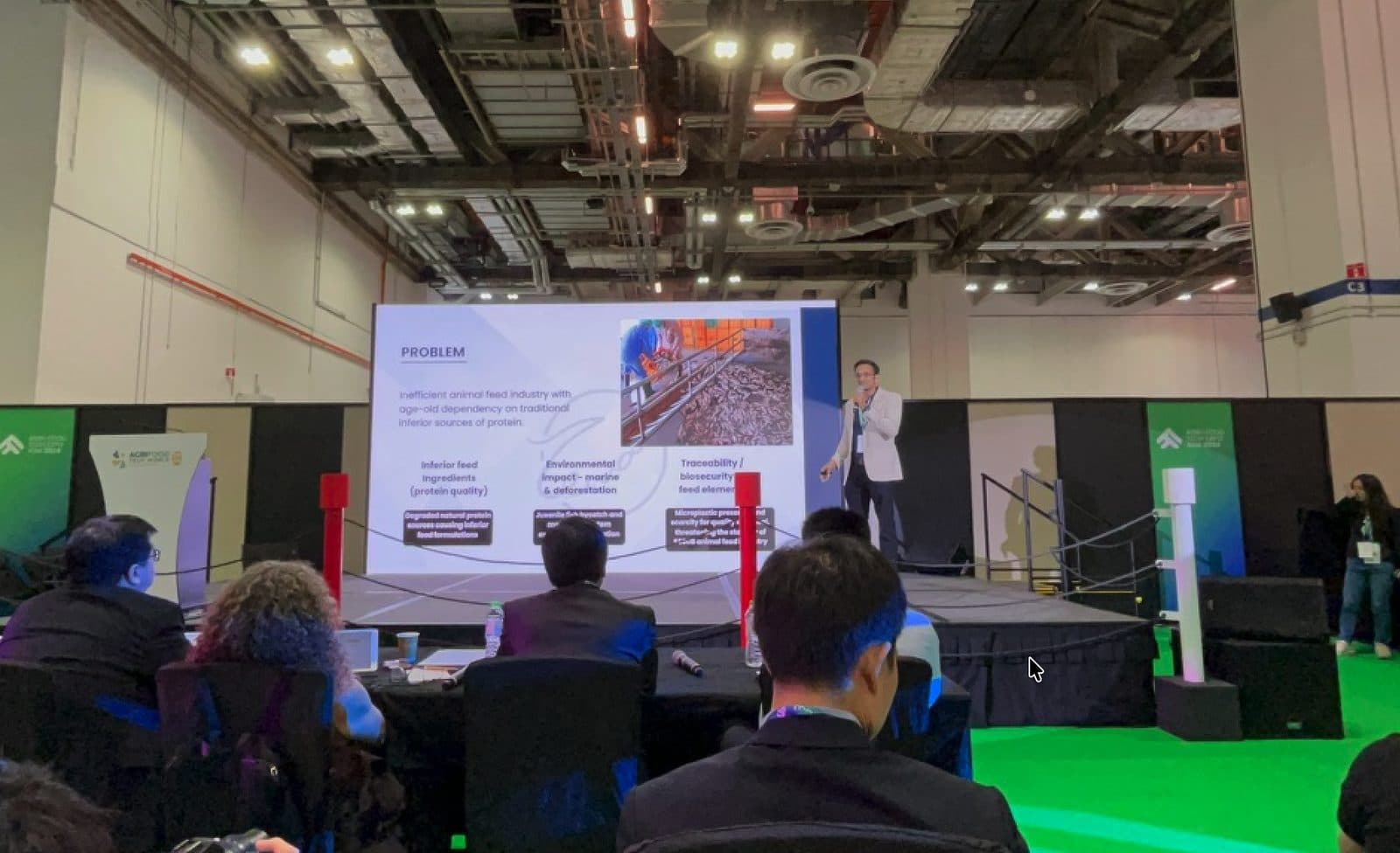 A presentation session at an international agri-food expo